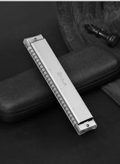 JDR Polyphonic Harmonica 24 Holes Professional Tremolo Mouth Organ T2406S Harmonica For Adults, Professionals and Students