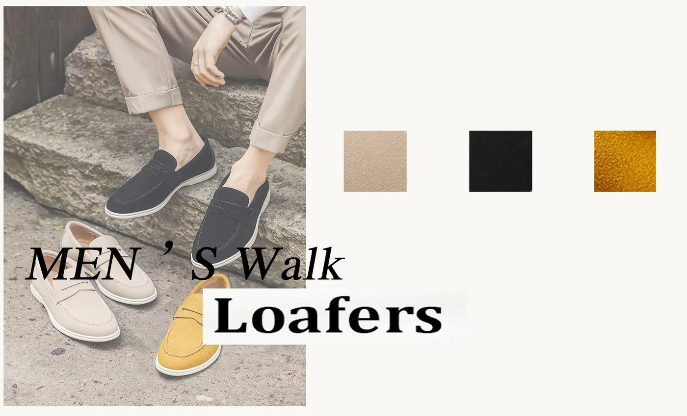 Men's Loafers Casual Slip On Shoes Soft Lightweight