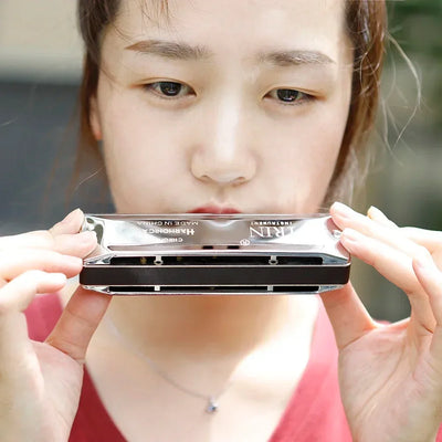 IRIN 12 Hole 48 Tone Harmonica Half Scale Harmonica Tones Semitones Switch Professional Woodwind Music Instrument Accessories