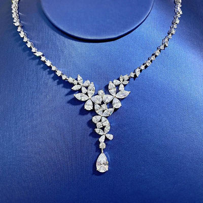 925 Sterling Silver Fine Jewelry Pendants Necklace Wholesale Fashion Luxury Wedding Simple Jewelry For Women