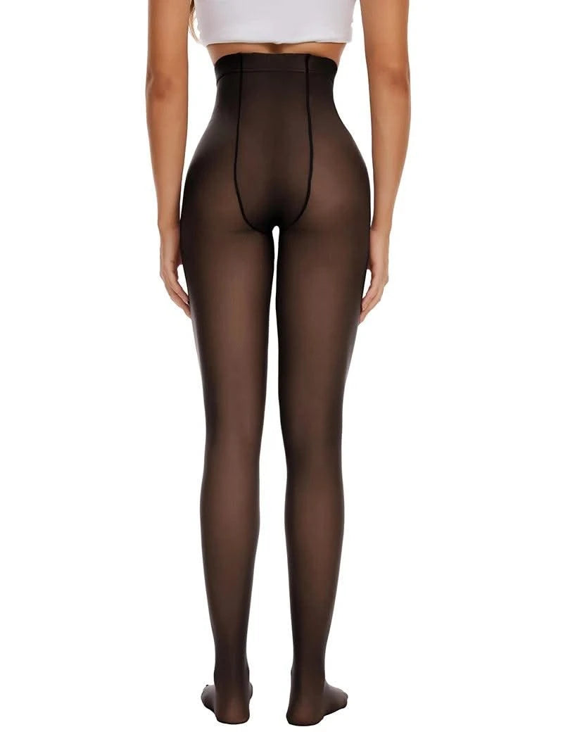 Women Thermal Underwear Pants Fleece Lined High Waisted Leggings Keep Warm Winter Pant Tummy Control Yoga Hiking Running Tights