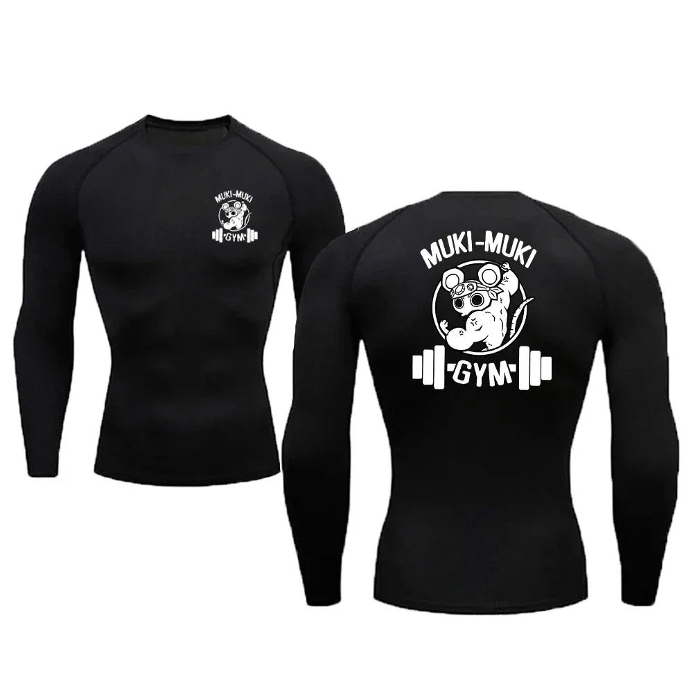 Athletic Compression Shirts For Men Gym Sports Rash Guards Workout Fitness Base Layer Undershirts Quick Dry Tees Tshirt Tops