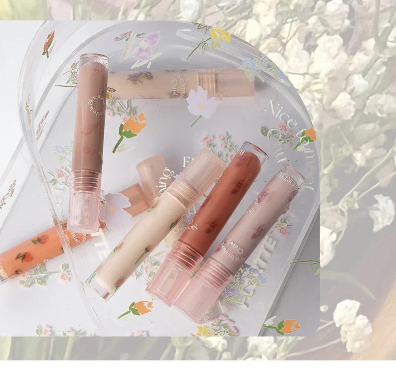 FLORTTE Beauty Lip Lasting Tint First Kiss Series Water Glossy Nice To Meet Chu Blooming Liquid Lipstick Makeup Women Cosmetics