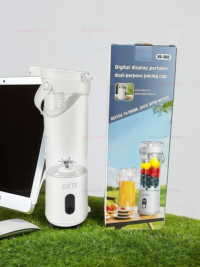 Portable Blender 600ML Electric USB Rechargeable Juicer for Smoothies Fruits Personal Mini Juicer for Travel Outdoor Fitness