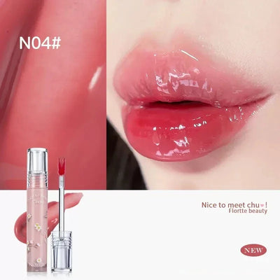 FLORTTE Beauty Lip Lasting Tint First Kiss Series Water Glossy Nice To Meet Chu Blooming Liquid Lipstick Makeup Women Cosmetics