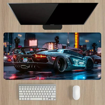 Cool Sports Car Gaming Mouse Pad Large Non-slip Rubber Base Seamed Edge Design Table Mat Mousepads Gamer 900x400 Office Carpet