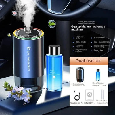 Car Perfume Air Freshener Essential Oil Fragrance Diffuser Smell Distributor USB Rechargeable Aromatherapy Scent Air Refresher