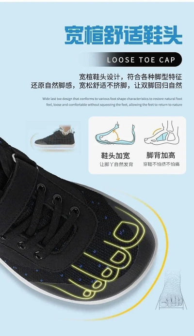 Kids Wide Barefoot Shoes Boys Girls Minimalist Sneakers Lightweight Non Slip Natural Children Walking Shoes Skate Flat