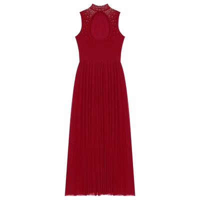 Women Lyrical Contemporary Ballroom Modern Dance Costume Dancing Prom Gown Side Split Maxi Dress for Ballet Gymnastics Skating