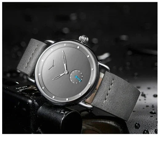 high-end Men's Watch Light Luxury Brand Business Trend Simple Leisure Belt Waterproof Meale Fashion Quartz Watches ﻿ Gift