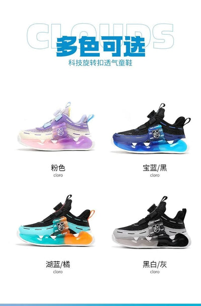 Children's school sports shoes breathable mat mesh casual anti slip easy to wear, suitable for boys and girls aged 5-10 years ol