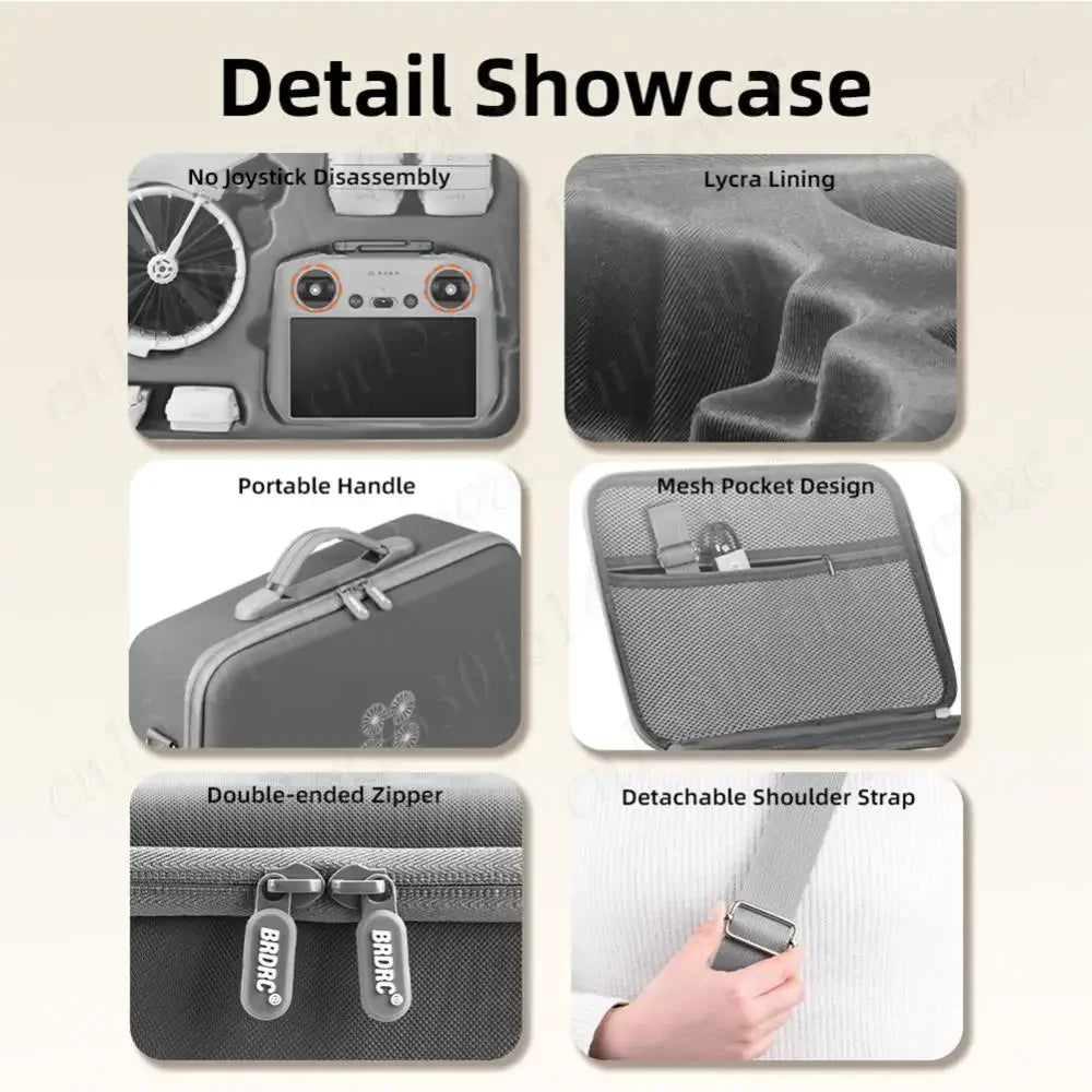 Travel Storage Bag for DJI Flip Drone Portable Carrying Case Shockproof Protective Case Drop-resistant Handbag Protector Case