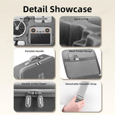 Travel Storage Bag for DJI Flip Drone Portable Carrying Case Shockproof Protective Case Drop-resistant Handbag Protector Case