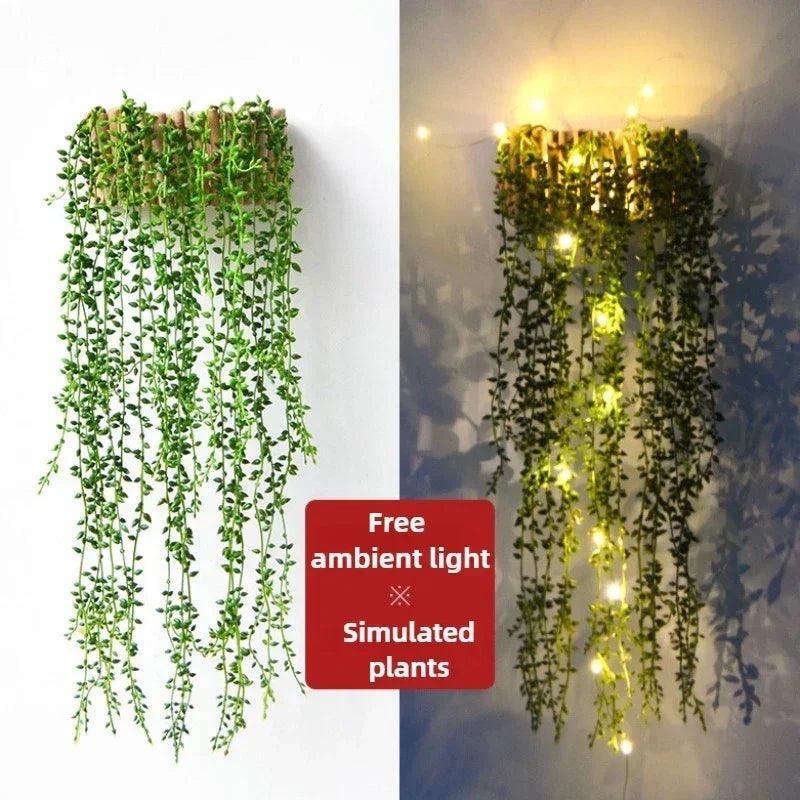 Wood modern decorative vases creative simple living room decoration half wall hanging flower interior decorations