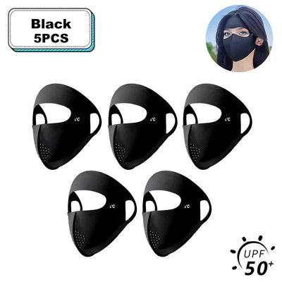 Women Full Face UV Protection Mask 3D Ice Silk Sunscreen Breathable Lightweight Summer Outdoor Sports Comfort Fit mask for men