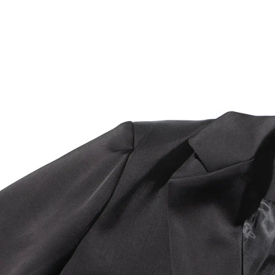 Blazer Women Fashion Elegant Style Flower Splicing Design Suit Jacket Three-dimensional Decoration Solid Color Suit Women Coats