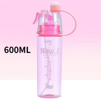 Creative With Straw Water Bottle Spray Drinkware Drink Spray Cup Portable 600ML Spray Water Bottle Travel