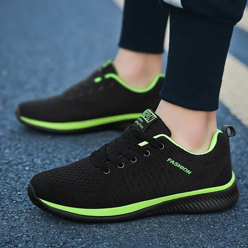 Athletic Shoes for Men Shoes Sneakers Black Casual Comfortable Knit Sneakers Breathable Athletic Running Walking Gym Shoes Men