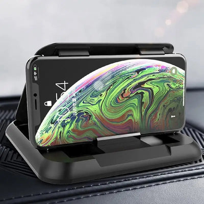 Car Dashboard Phone Mount Anti-Slip Suction Pad Adjustable Smartphone Support Carbon Fiber Dashboard Phone Holder Mount for Car
