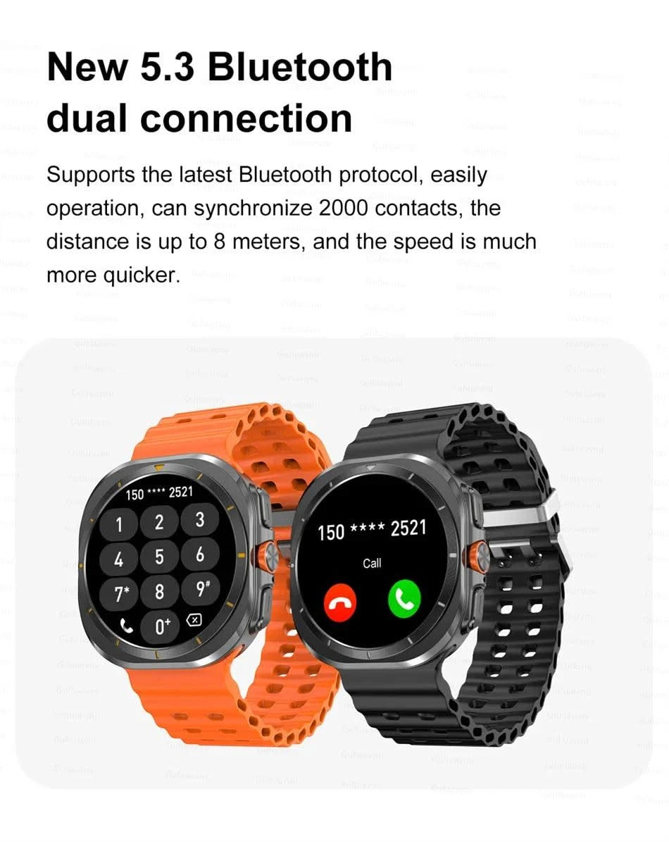 2025New Galaxy Watch 7 Ultra Smart Watch Men 32GB Memory GPS NFC AMOLED Screen Fitness Tracker Health Smartwatches For Samsung