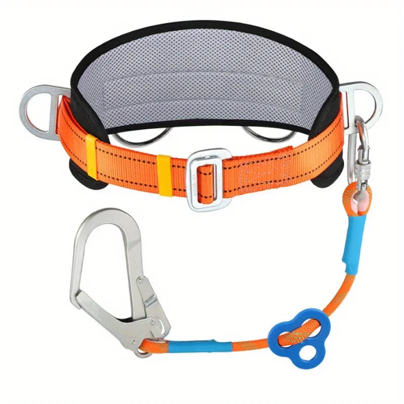 2.1mProfessional Safety Climbing Belt Downhill Harness  Rescue Belay Device Equipment Suitable For Rock Climbing Mountaineering