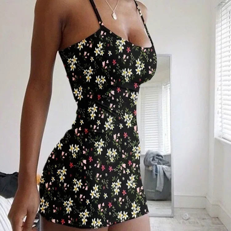 Dress Women Summer Dresses Floral Camouflage Printed Sling Sexy Package Hip Printing Sling Dresses Casual Vestidos ZCBKqz13