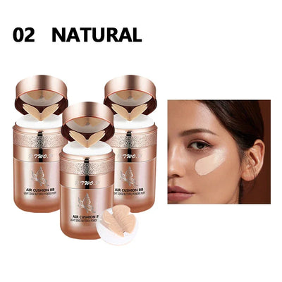 Air Cushion BB Cream Butterfly Powder Puff Moisturizing Foundation Concealer Whitening Oil-control Waterproof Makeup Cosmetics