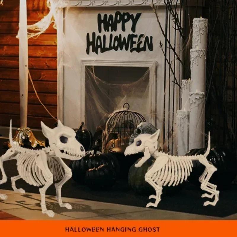 Halloween decor creative home ornament animal skeleton little wolf indoor outdoor garden decoration