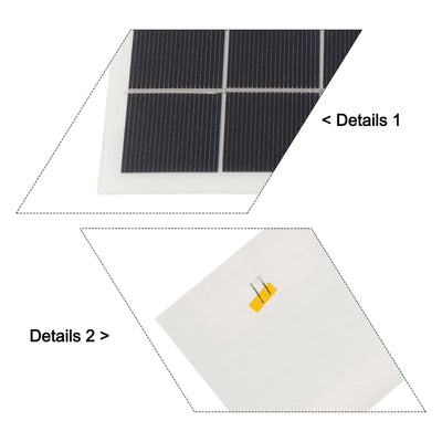 Outdoor Use 0-800MA Portable Solar Panel 7W Solar Panel Fine Workmanship Versatile Application For Home Lighting
