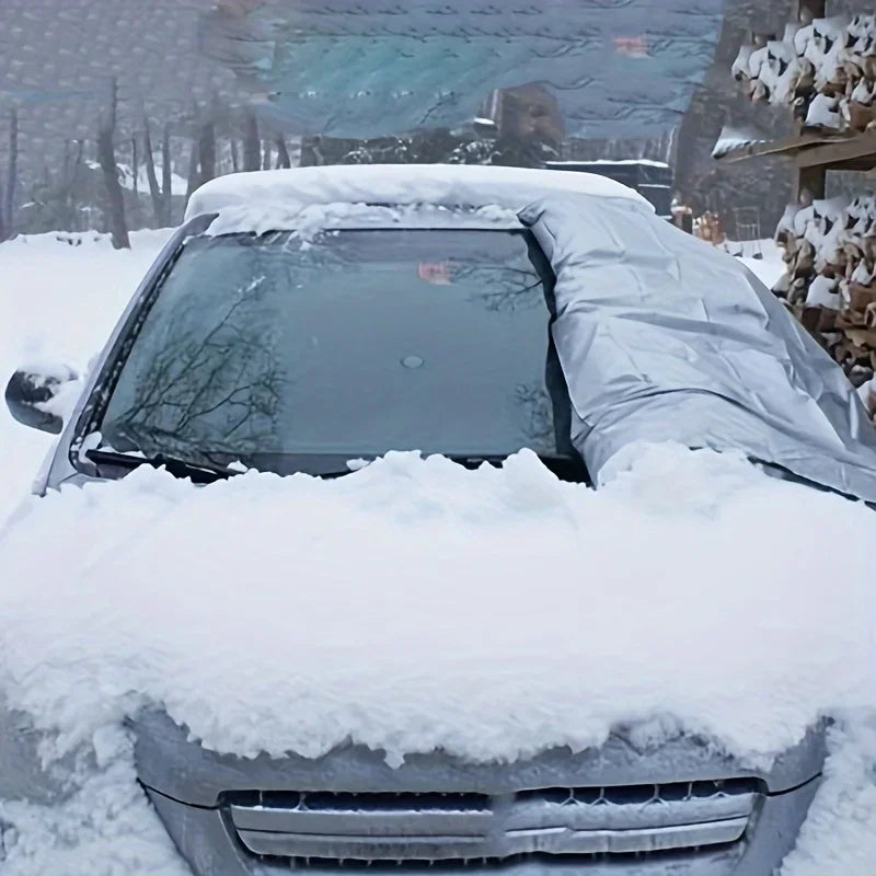 Car Snow Shield - Cotton Material, Foldable Protective Cover, Protection Against Ice, Sun Precipitation, Vehicle Snow Pad Amagi