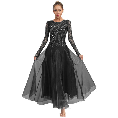 Waltz Ballroom Competition Dress Women Evening Gowns Concert Outifts Modern Tango Standard Dance Performance Stage Costume