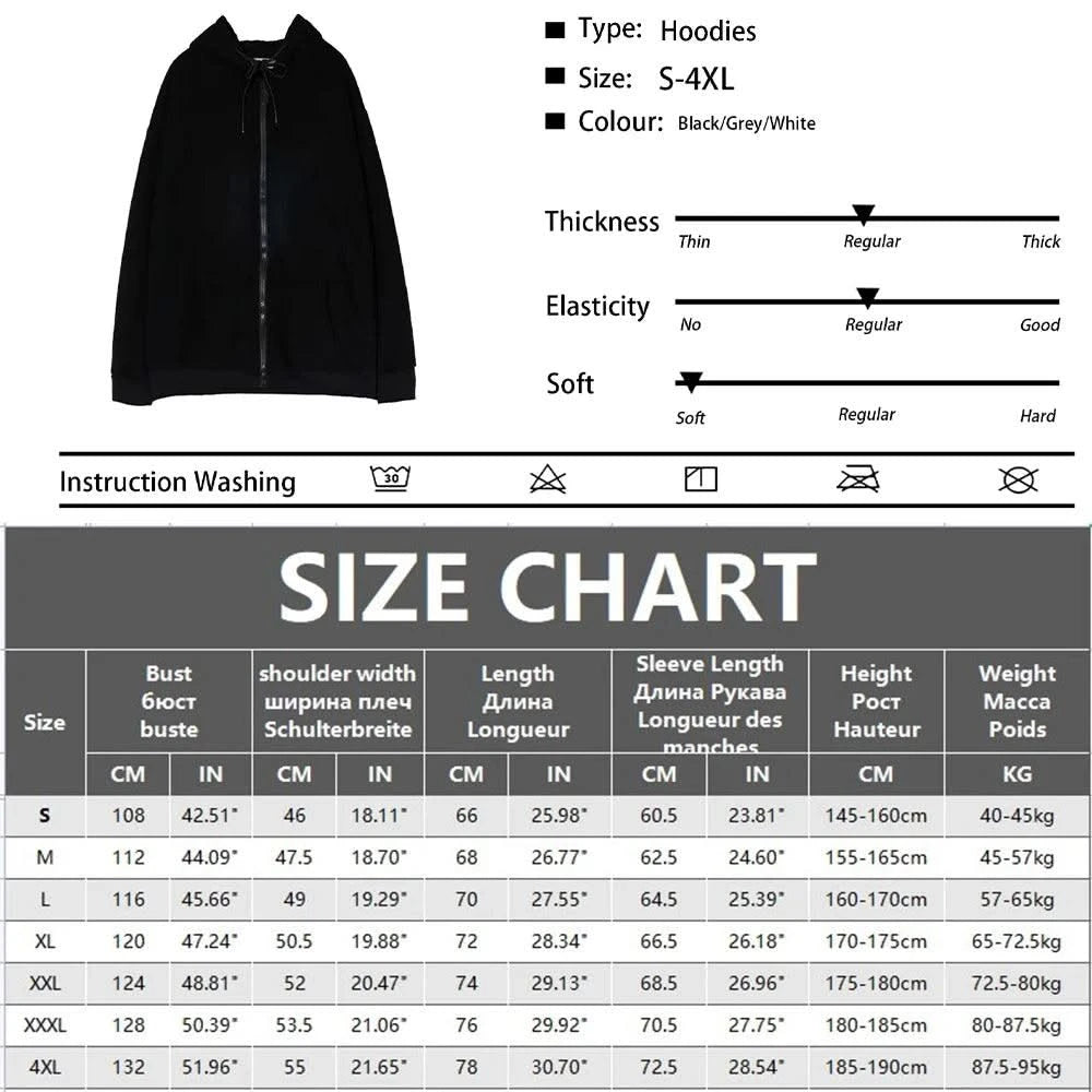Fashion Zipper Hoodies Women/Men Fashion Long Sleeve Hooded Sweatshirt Casual Autumn Winter Sportwear Solid Clothes