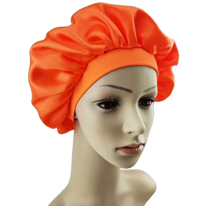 30cm diameter Satin Silk Bonnet, Night Sleep Cap for Curly Hair, Hair Protection Head Cover for Women