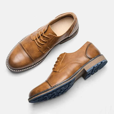 Men's Formal Shoes British Retro Brogue Shoes Mens Casual Business Leather Oxfords Men Office Dress Shoe Flats