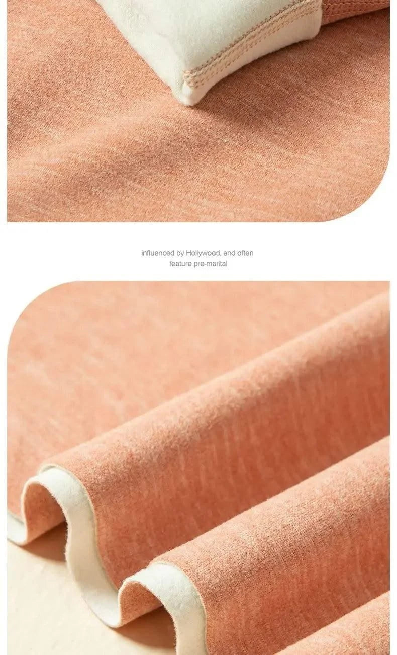 Thermal Underwear Sets for Women Mid-high Collar High Stretch Base Tops