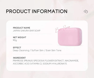 LAIKOU Sakura Facial  Body Whitening Soap Reduces Acne Dark Spot Deep Cleaning Cutin Brightening Skin 90g