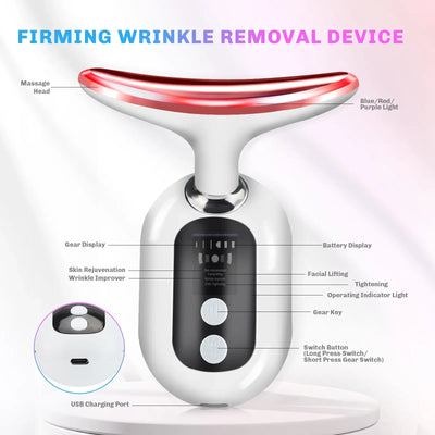 Neck Face Beauty Device Facial Lifting Machine EMS Face Massager Reduce Double Chin Anti Wrinkle Skin Tightening Skin Care Tools