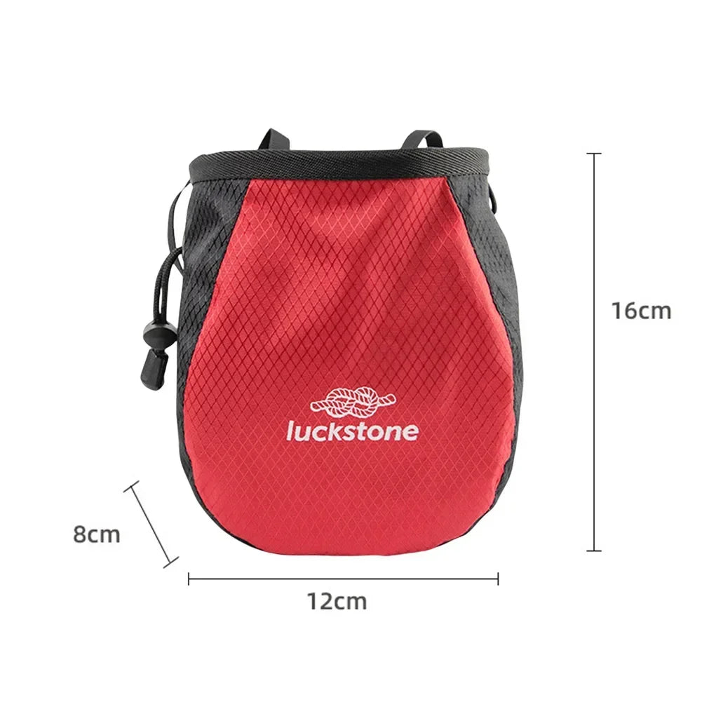 Waterproof Chalk Bag Bucket with Chalk Brush Climbing Magnesium Powder Bag for Weight Lifting Outdoor Climbing Equipment