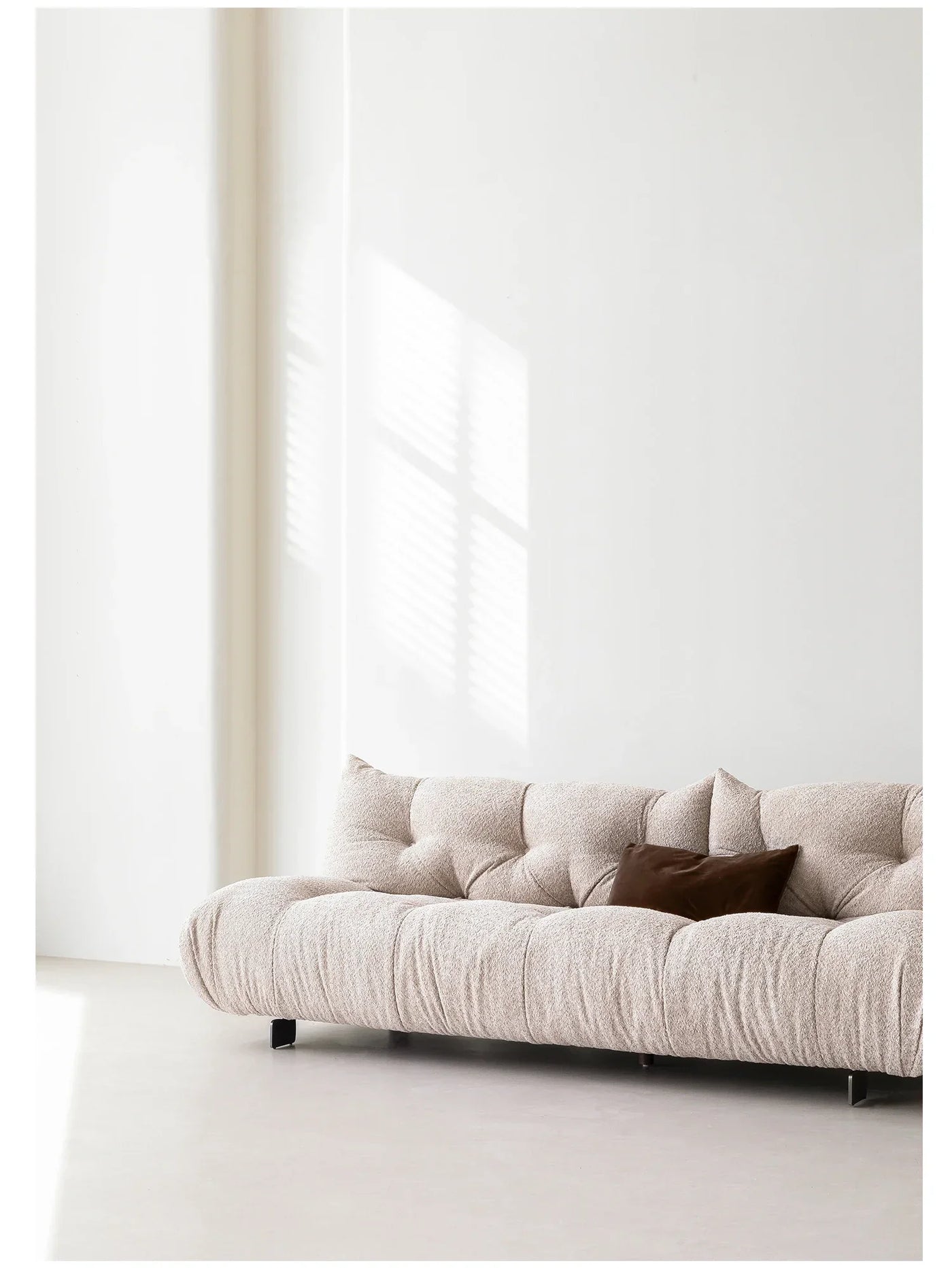 Alpaca Velvet Creamy Style Sofa Bed Foldable for Small Rooms Multifunctional for Lounging Sleeping Lazy Comfort Furniture FYLS