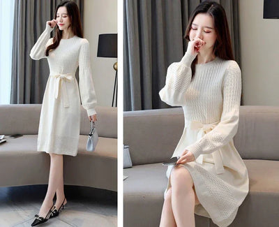 Crochet Dresses for Women Trendy Chic and Elegant Pretty New In Woman Knitted Dress Autumn Winter High Quality Luxury Aesthetic