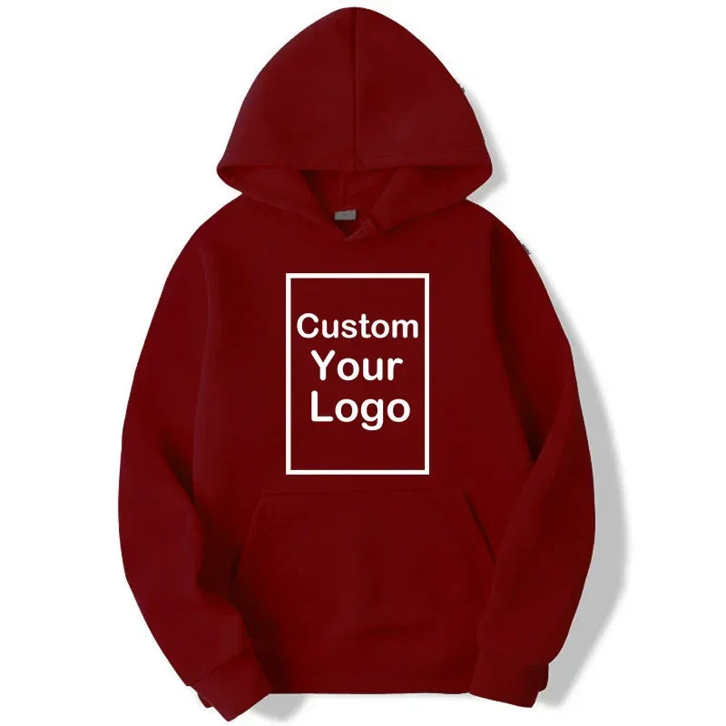 Men's and women's sports hooded sweatshirts, fashionable casual sweaters, customized, long sleeved, outdoor