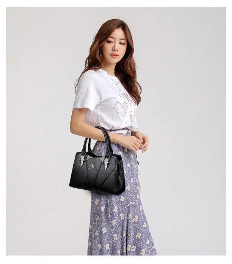 Luxury handbags women bags designer brand female leather crossbody shoulder for sac a main ladies hand 2024