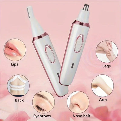 2025 4 In 1 Electric Lady Shaver Body Hair Removal Epilator Painless Cordless Trimmer Razor Gifts For Women 2025 - Elanique