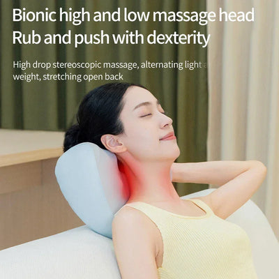 Aiveisi Smart Massage Pillow Electric shiatsu Kneading Heating Massager Suitable For Neck Back Shoulder Waist Rechargeable Use