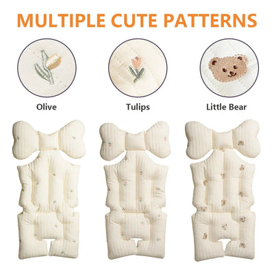 Autumn and winter warm baby stroller seat cushions thickened cotton child stroller baby seat cushions universal four seasons