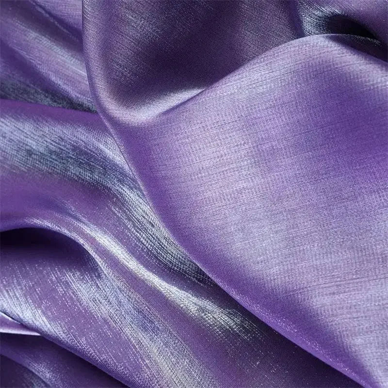 Mermaid Texture Gradient Reflective Fabric Illusion By The Meter for Shirt Full Dress Hanfu Clothing DIY Sewing Soft Cloth White