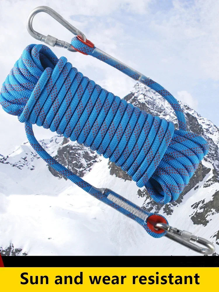 Outdoor Safety Rope Thickened 10m Safety Life Rope Climbing Rope Static Rock Mountaineering Rope Survival Fire Escape Car Rescue
