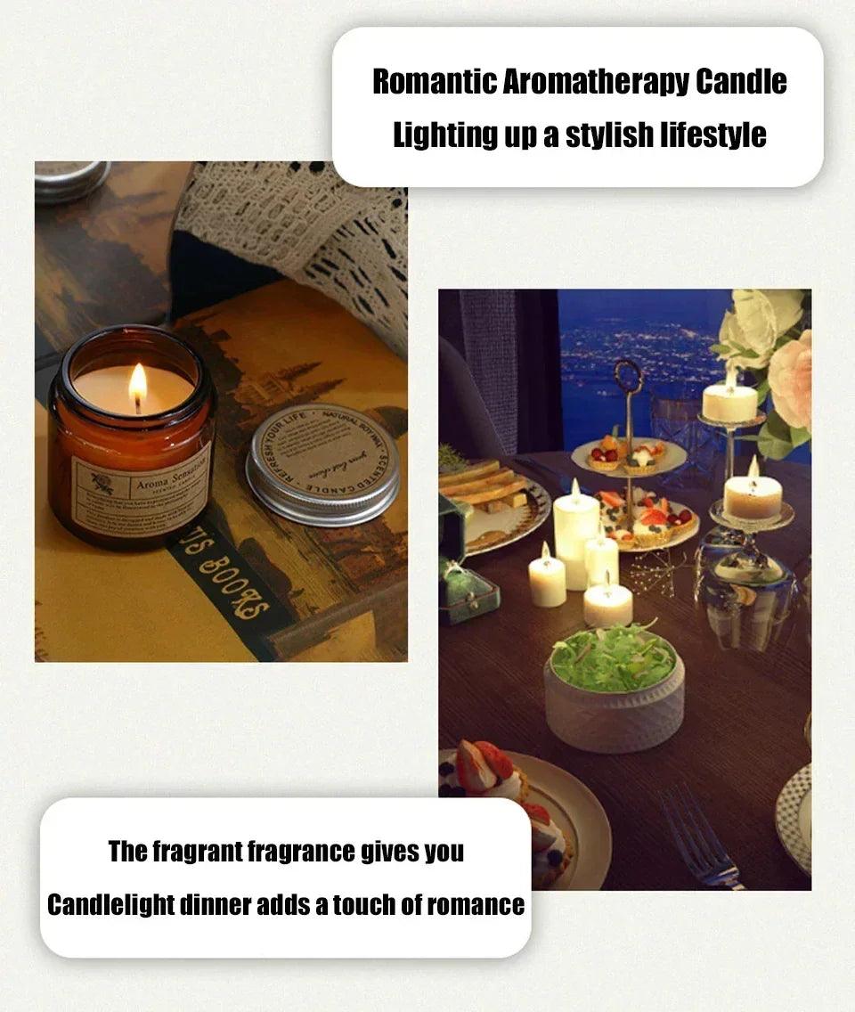 Scented candles smokeless soy candle essential oil aromatic luxury decoration wedding gifts party home