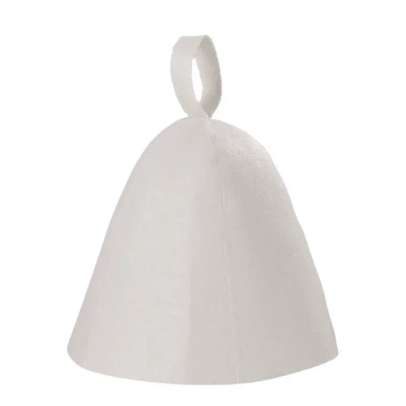 New Cute Russian Sauna Caps With Spot Printing Fashion Felt Sauna Hats with Hanging Loop