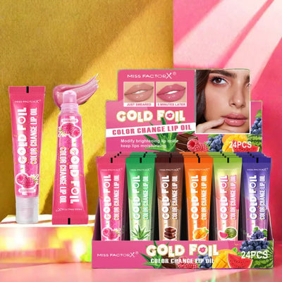 Shiny Lip Oil Gift Set 15ml×24PCS deep moisturizing non-decolorizing  foil brightening and embellishing lip color gift